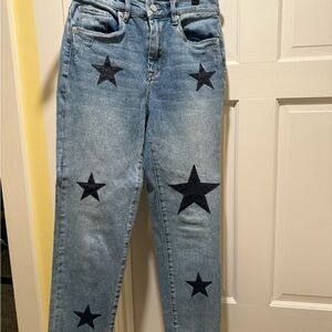 Blank NYC Star-Embellished Light Blue Jeans